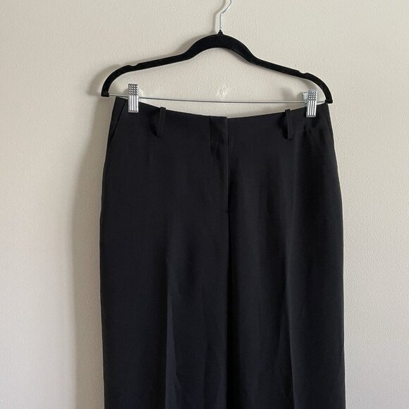 Talbots Women 8 Black Office Career Pockets Heritage Wide Leg Trouser Pants NWT - Picture 4 of 11